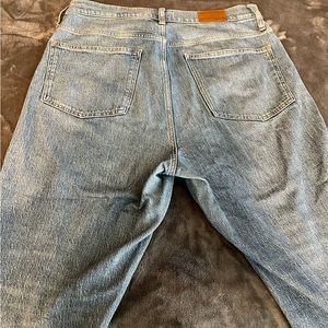 Fringe bottom blue Madewell jeans